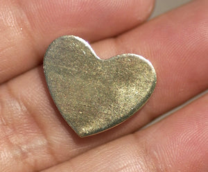 Brass Heart Classic Blank Shape 18mm x 15mm 20g Cutout for Metalworking Stamping Texturing Blanks Soldering