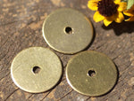 Brass 15mm Donut Washer 24G Blanks Cutout for Enameling Stamping Texturing, Metalworking Supplies - 8 Pieces