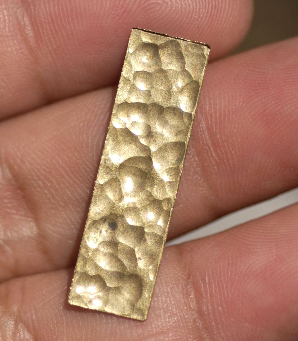 Hammered Brass Rectangle Blank Cutout for Metalworking Stamping Texturing Blanks