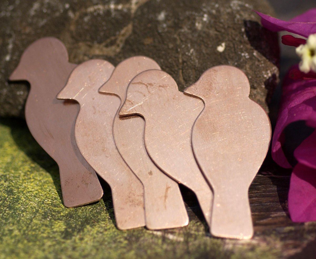 Perched Bird Radiating Sun 24g Texture Blanks for Metalworking Enameling Stamping Texturing Variety of Metals