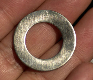 Nickel Silver 25mm Donut Washer 22G Blank Cutout for Soldering Stamping Texturing - 4 Pieces