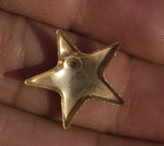Bronze  Bezel Cups - Bright Star Blank 30g 17.6 OD, 1.8mm tall for Resin, Epoxy Soldering Blanks - 4 pieces