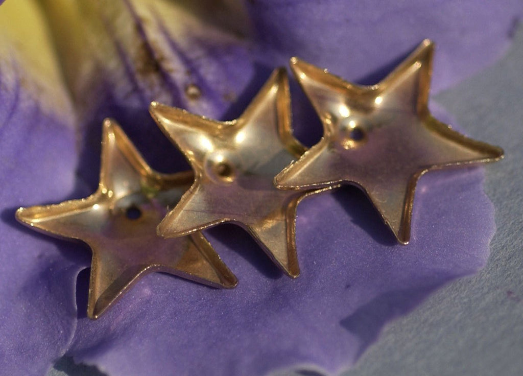 Bronze  Bezel Cups - Bright Star Blank 30g 17.6 OD, 1.8mm tall for Resin, Epoxy Soldering Blanks - 4 pieces