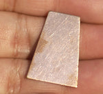 Copper Trapezoid 22g 25mm x 18mm Blanks Cutout for Enameling Stamping Texturing Soldering for Pendant Jewelry Making