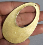 Brass Teardrop 65mm x 41mm Shape with Hole Cutout Blank for Stamping, Metalworking,Texturing, Soldering Blanks