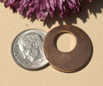 Hoops Blanks 20mm 22G for Earrings or Pendant Circle for Enameling Stamping Texturing, Variety of Metals - 6 Pieces