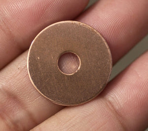 20mm Pure Copper Blank Donut, Jewelry Supplies - Lampwork Bead Caps Possibly  20G - 6 pieces