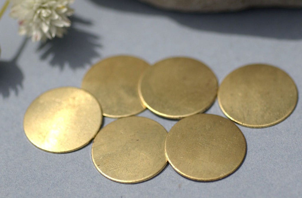 15mm Bronze Disc 26g Circle Blank Cutout for Soldering Stamping Texturing Blanks - Metalworking Blanks