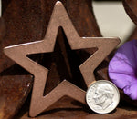 Star Starry Starry Night -Star with in Star Blank - Cutout for Enameling Stamping Texturing - Variety of Metal - 2 pieces