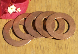 Blank Washer 22G 25mm Blanks Cutout for Enameling Stamping Texturing Supplies, Handmade - 6 Pieces