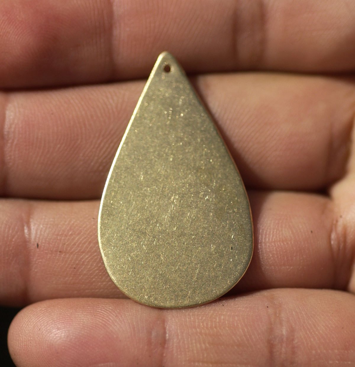 Blanks Large Pointed Teardrop 36mm x 21mm with Hole Blank Shape Stamping Texturing Soldering, Variety of Metals - 4 pieces