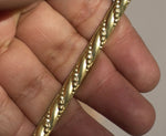 Brass gallery wire Ring Stock Shank 5mm Heavy Rope Textured Metal Cane Wire - for Bracelets and bangles