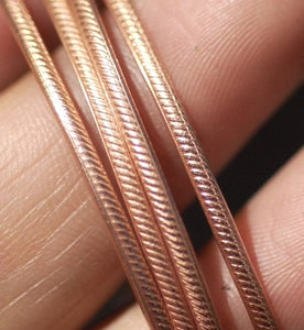 Wire Pattern Stock Shank 1.9mm Textured Metal Wire - Rings Bracelets Pendants Metalwork Variety Metals