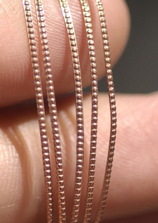 Wire Pattern Stock Shank .83mm Textured Metal Wire - Rings Bracelets Pendants Metalwork Variety Metals