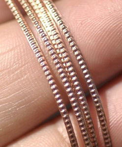 Delicate ring wire w/ dot pattern 1.25mm textured metal wire strip