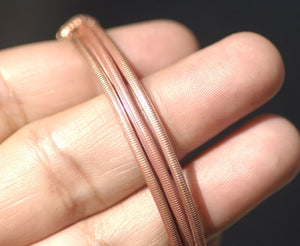 minimalist patterned wire 1.87mm dainty wire for making rings, solid copper, raw brass, pure bronze