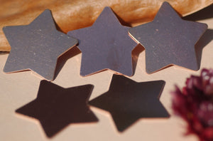 Copper Star 24g 30mm Cutout for Blank  Enameling Stamping Texturing Soldering Blanks