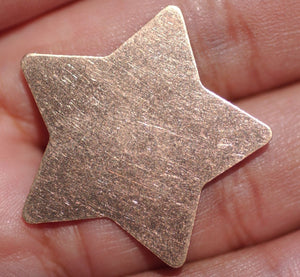 Copper Star 24g 30mm Cutout for Blank  Enameling Stamping Texturing Soldering Blanks