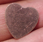 Copper Heart Classic 15mm x 15mm 24g Shape Blanks Cutout for Enameling Stamping Texturing - 6 pieces