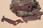 Copper Doxie Sweet Heart Dog for Blanks Enameling Stamping Texturing
