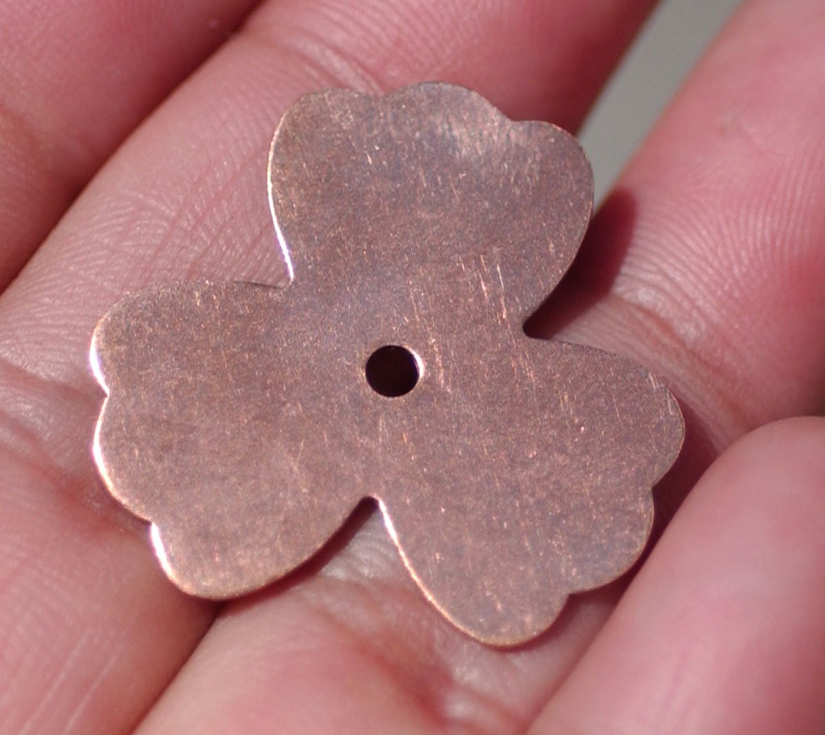 Antique Hammered Clover Flower 25mm Cutout for Blanks Enameling Stamping Texturing Variety of Metals