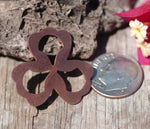 Copper Clover Flower 25mm 22g Cutout Blanks for Enameling Stamping Texturing - 6 pieces
