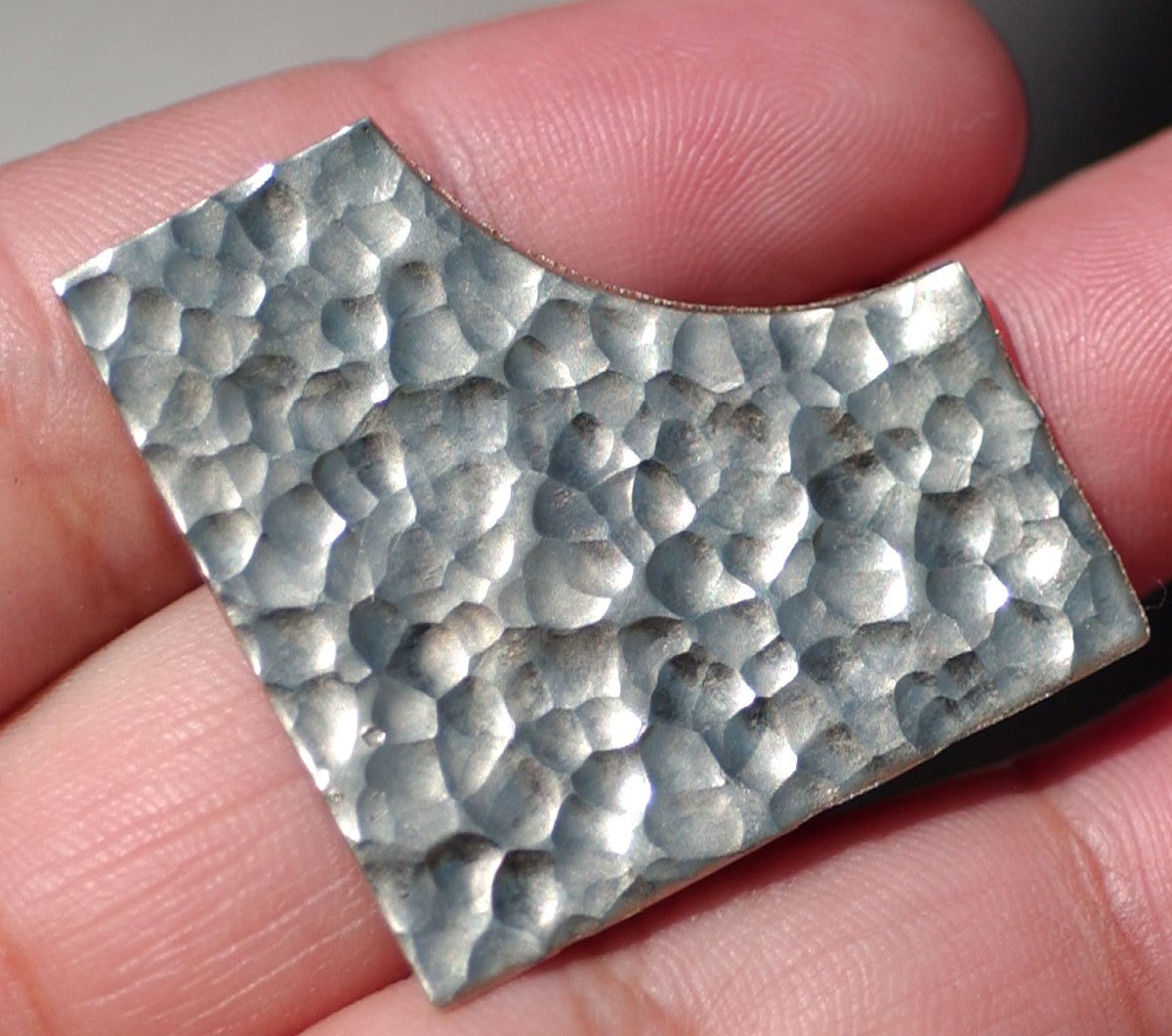 Nickel Silver Blank Hammered Square 30mm- Pendant  Metal Blanks Shape Form