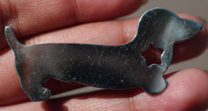 Nickel Silver Blank Dachshund Doxie "Star" Dog Blanks for Stamping Texturing Metalworking
