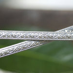 Sterling Silver gallery wire, patterned wire for making bracelets and rings 5.6mm wide thick flourish vines