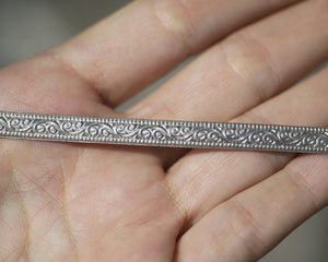 Sterling Silver gallery wire, patterned wire for making bracelets and rings 5.6mm wide thick flourish vines