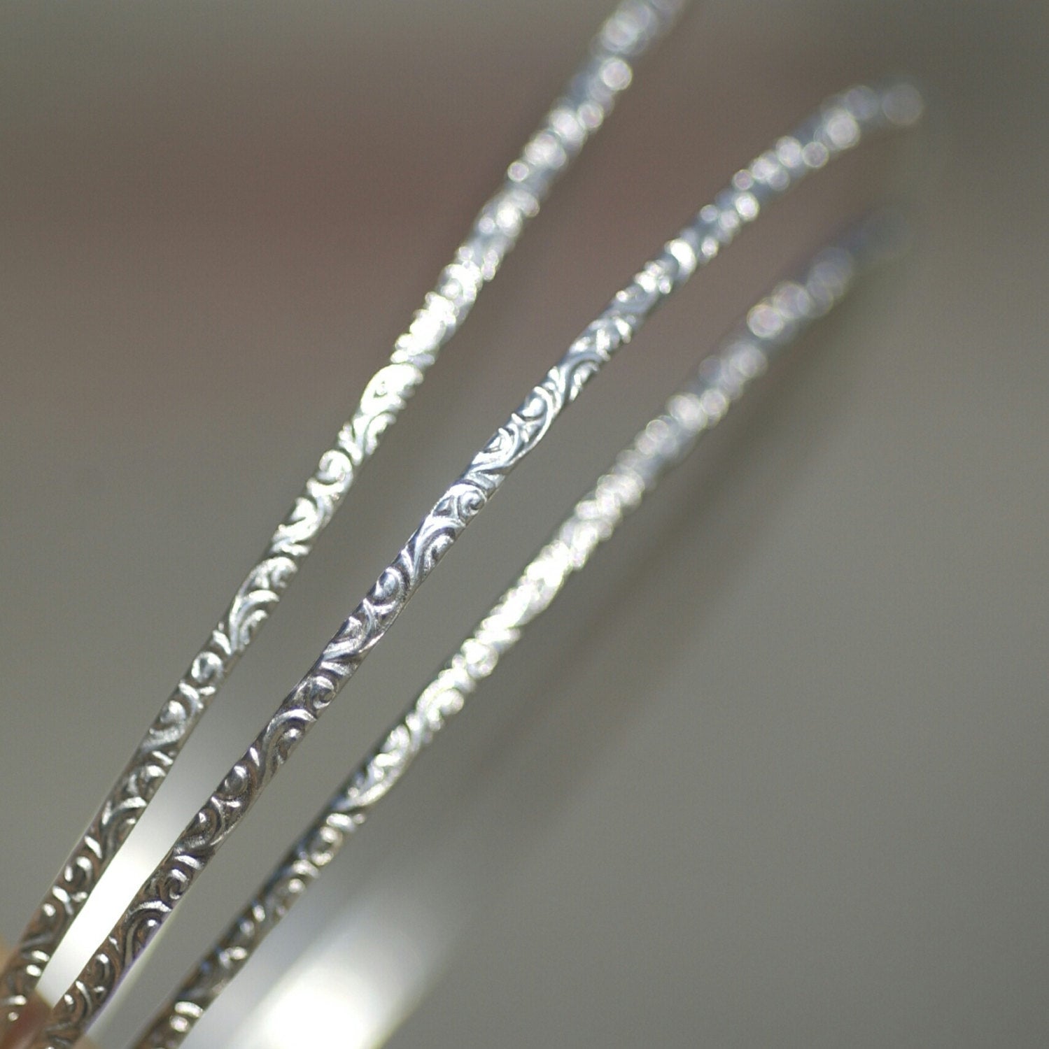 Sterling Silver gallery wire, patterned wire, Flourish texture 2mm wide for  making rings - Supply Diva