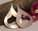 Arabic Earrings Shape Cutout Blanks for Enameling Stamping Texturing Blank - 4 pieces