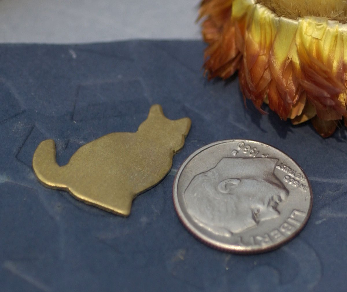 Brass Cats Shape Charms Metalworking Soldering Stamping Texturing for Earrings Jewelry Making