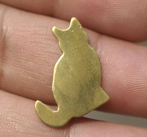 Brass Cats Shape Charms Metalworking Soldering Stamping Texturing for Earrings Jewelry Making
