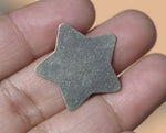 Nickel Silver Stars 24mm 24g Blank for Stamping Texturing Soldering Shape Charms Jewelry Making Blanks - 6 pieces