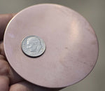 70mm Pure Copper Disc Blank 24G for Enameling Stamping Texturing Pendant Jewelry Charm - 1 Piece