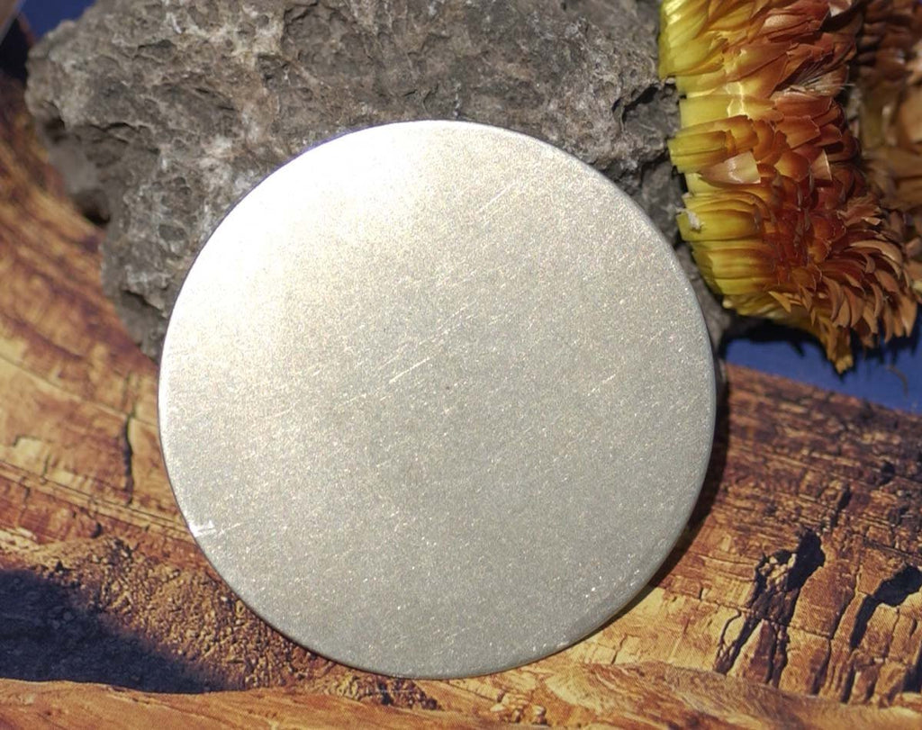 Nickel Silver 50mm Blank Disc Round Circle Metal Jewelry Supplies 20G - 2 Pieces