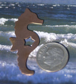 Copper Seahorse with Star 22g Blanks Enameling Stamping Texturing 100% Copper Blank - 4 pieces