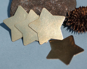 Brass or Bronze Star Blank 24g 36mm for Metalworking Stamping Texturing Soldering Pendant Jewelry Making
