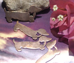 Copper Doxie Dog with Butterfly for Blanks Enameling Stamping Texturing