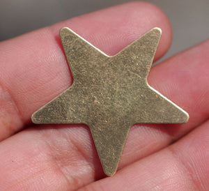 Brass or Bronze Star 30mm 24g Blanks for Metalworking Soldering Stamping Texturing Blank