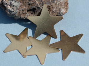 Brass or Bronze Star 30mm 24g Blanks for Metalworking Soldering Stamping Texturing Blank