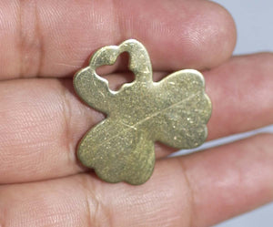 Brass or Bronze Clover Flower with Butterfly 25mm 22g Cutout for Blanks Metalworking Stamping Texturing Blank