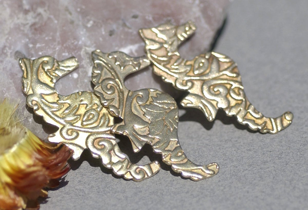 Bronze Seahorse Lotus Flowers 20g Textured Blanks Metalworking Stamping Texturing Jewelry Making Blank