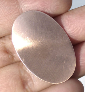 Copper Oval 34mm x 22mm 22g Copper Blanks Shape for Enameling Stamping Texturing - 6 pieces