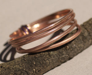 Patterned wire w/ line stripe texture 3mm Dainty ring wire for making stacking rings