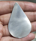 Nickel Silver Large Pointed Teardrop  51mm x 34mm 26g Blank for Stamping Texturing Soldering Shape Charms Jewelry Making Blanks - 4 pieces