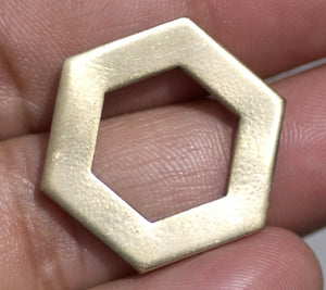 Bronze Hexagon Blank 20g 20mm Washer Blanks Cutout for Stamping Texturing