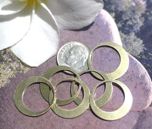 Brass Blanks Hoops 20mm for Earrings or Pendant Offset Circle for Stamping Texturing Blank