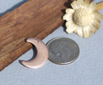 Copper Moon Cheshire 16mm x 12.8mm 20g Blanks for Enameling Metalworking Stamping Texturing Soldering Variety of Metals,